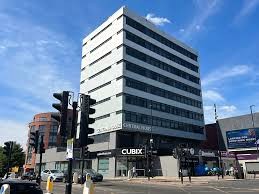 View form the street of Cubix - Central House, 1 Ballards Lane, Finchley, London N3 1LQ