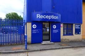 The entrance to the offices to let at Safestore Bath - Bellotts Road, Twerton, Bath, BA2 3RT