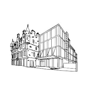 A sketch of Spaces - 1 Lochrin Square, 92-94 Fountainbridge, Edinburgh EH3 9QA