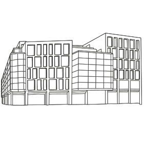 A sketch of Spaces - 1, Marischal Square, Broad Street, Aberdeen AB10 1BL