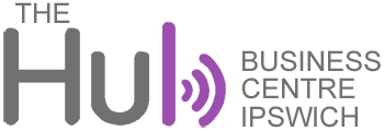 Brand logo for The Hub Business Centre serviced office space provider in Ipswich