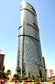 From the ground looking up at Centrum Spaces - The Sky Tower, Reem Island, Abu Dhabi