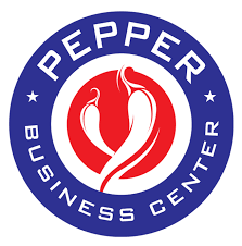 The company logo for the Pepper Business Center in Dubai