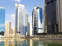 A view across the water of Regus - HDS Tower, Jumeirah Lakes Towers, Dubai
