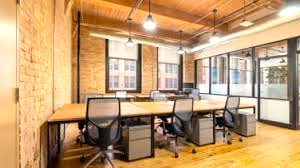 A private office with exposed brickwork at Regus - Römerhof Schmidtstrasse 51, Frankfurt, 60326
