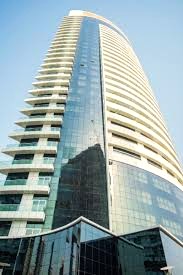 A view from the ground of Regus - The Bridge Building, Dubai Sports City, Dubai