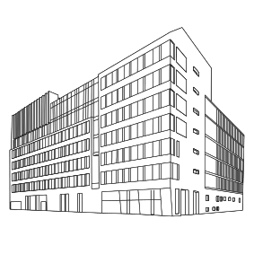 A sketch of Spaces The Docks - Lindleystrasse 8A, Frankfurt 60314