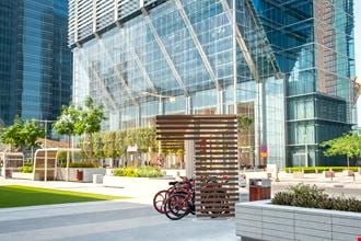 The entrance at WeWork - Hub71, Al Khatem Tower, ADGM Square, Al Maryah Island, Abu Dhabi