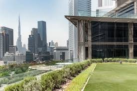 A shot of WeWork - The Offices 4, One Central Dubai World Trade Center, Dubai with the Burj Khalifa in the background