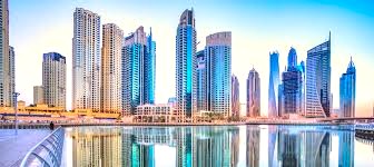 QBC - Burlington Tower, Business Bay, Dubai with Business Bay in the foreground