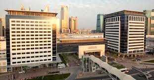 A drone view of SpaceBox - Convention Tower, Dubai World Trade Centre (DWTC), Dubai