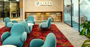 A business lounge at Vista Corporate - The Exchange Tower, Business Bay, Dubai