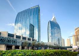 External shot of myOffice - Boulevard Plaza Tower One, Sheikh Mohammed bin Rashid Boulevard, Dubai