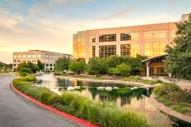 A view of HQ - Aspen Lake One, 13785 Research Boulevard, Austin, TX, 78750 across the lake