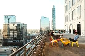 The roof terrace at WeWork - 600 Congress Avenue, Austin, TX 78701