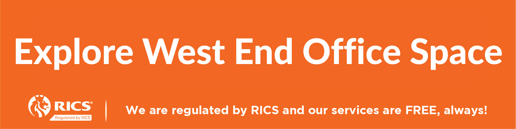 Button linking to page showing available office space in the West End of London 