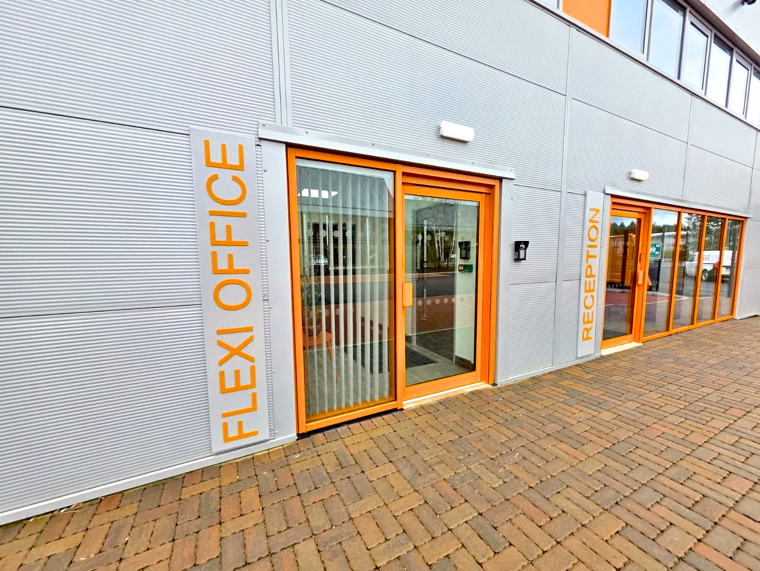 The entrance to the flexi offices at Storage Giant - Ratio Park, Finepoint Way, Kidderminster, DY11 7FF