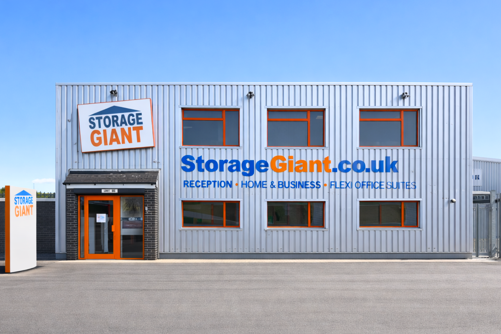 An exterior shot of Storage Giant - Telford Road Industrial Estate, Bicester, OX26 4LD from the car park